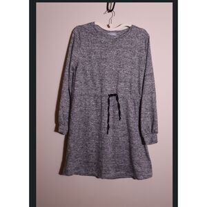 Milan Kiss Knit Tunic Mini Dress Long Sleeve Tie Waist M